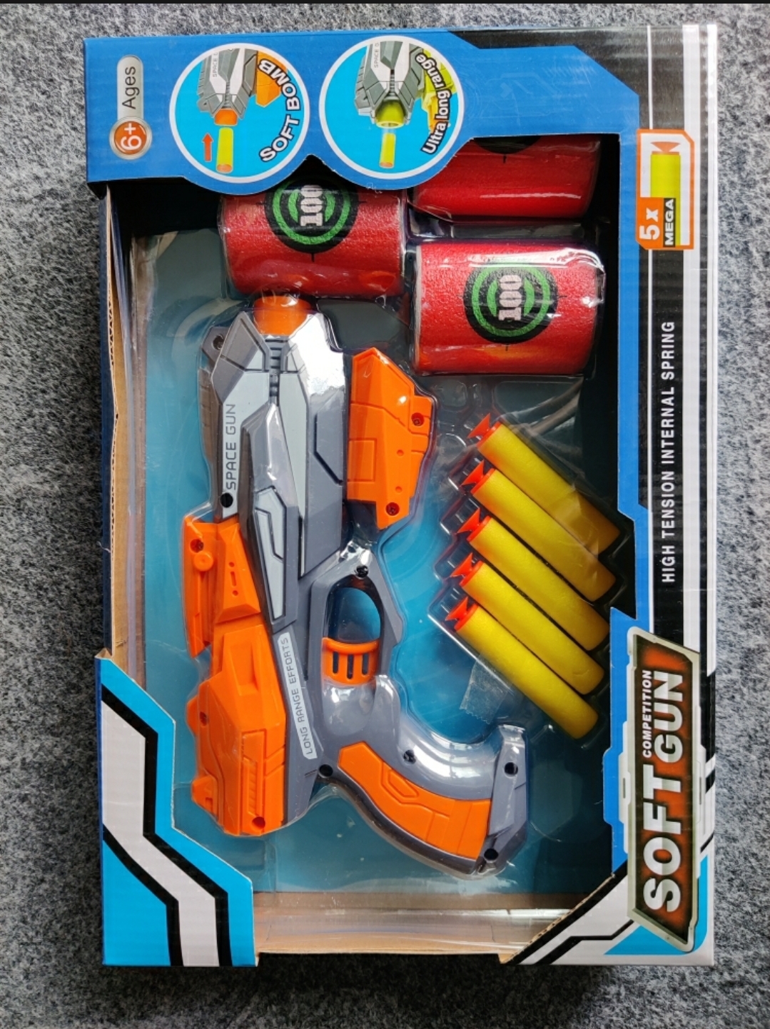 Picture of SPACE SOFT TOY ULTRA LONG RANGE Competition Soft Nerf G.un nBundle WithNerf Bullets  Eva Soft Target Set Toys For Kids forenojoyong the game