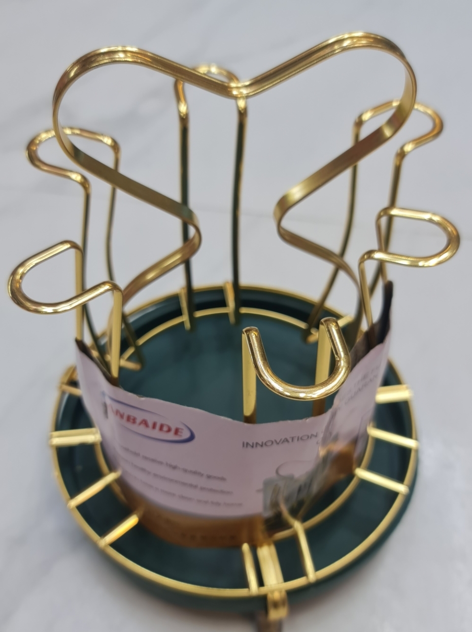 Picture of Best Glass Stand Excellent QualityProduct Dining Table Glass Stand colour white and silver