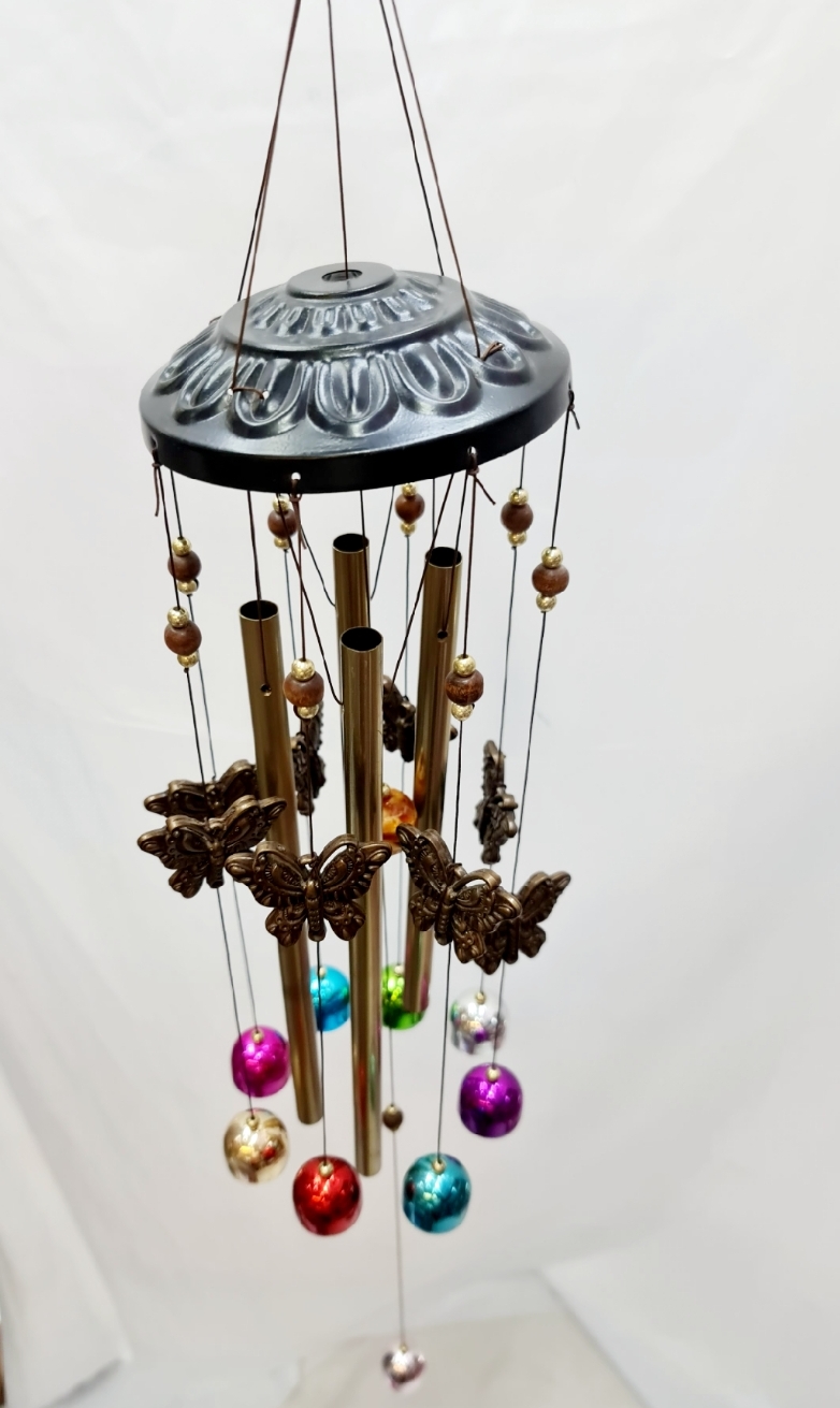 Picture of Home indoor decoration wind bell hanging ornament memorial wind chimes 4 stick big size doorbell gonta metal Outdoor Living Wind Chimes Yard Garden Tubes Bells Copper Home Craft Decor Gifts Layor