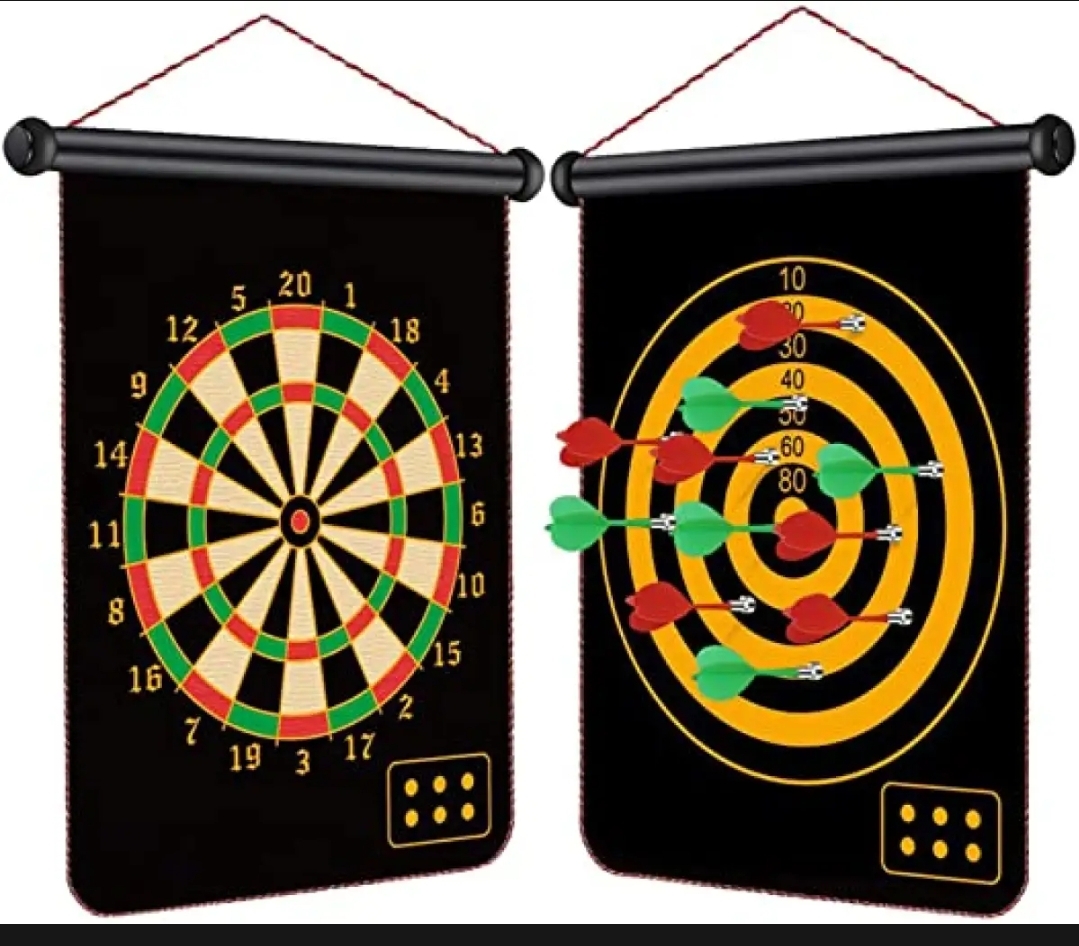 Picture of BIG SIZE Magnetic Dartboard  Black 19 inch 6 pieces dart