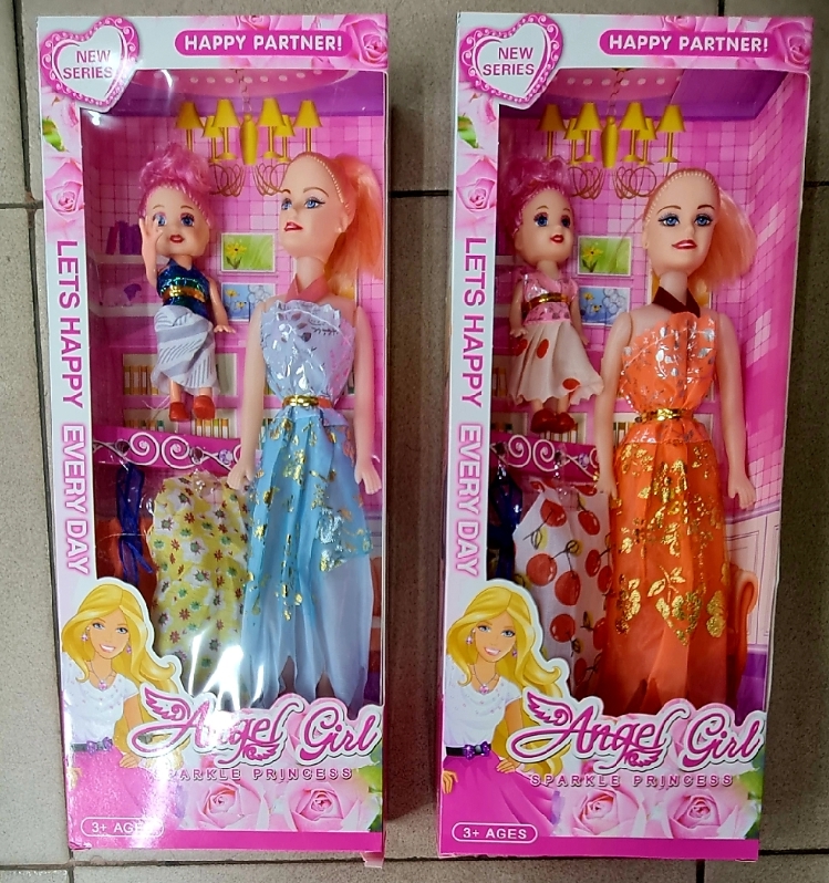 Picture of 2 in 1 baby barbie doll princess doll charming Hannah montan mother and baby doll