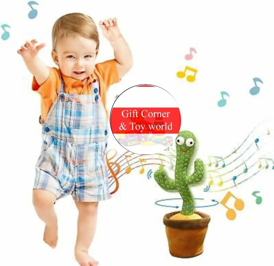 Picture of Dancing Cactus Toy Electric Cactus Sing Repeat Singing Rechargeable Talking Cactus Mimicking Toy For Plush Toys 120 SONGS