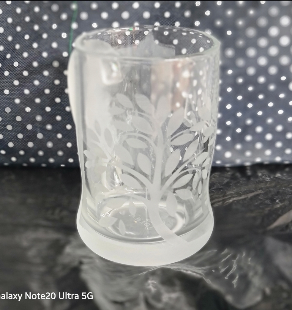 Picture of Glass mug printed design forestate new model clear 1 Pcs Clear Glass Juice/Drinking/water Mug- 305ml