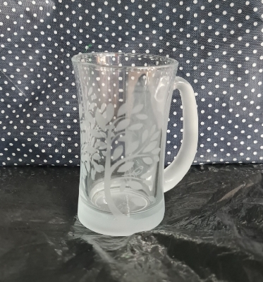 Picture of Glass mug printed design forestate new model clear 1 Pcs Clear Glass Juice/Drinking/water Mug- 305ml