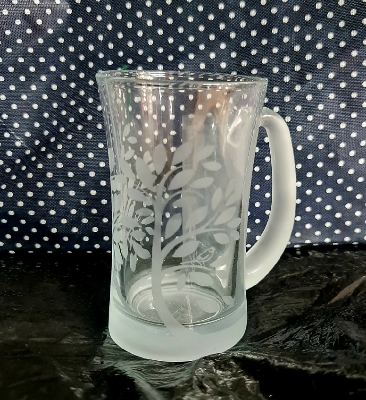 Picture of Glass mug printed design forestate new model clear 1 Pcs Clear Glass Juice/Drinking/water Mug- 305ml