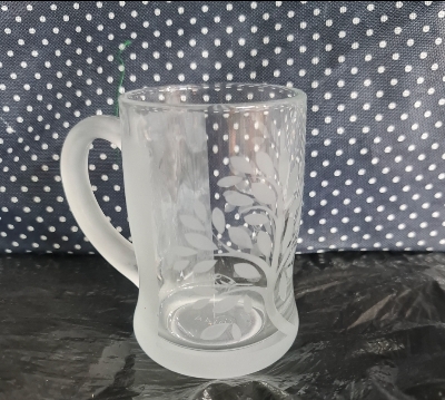 Picture of Glass mug printed design forestate new model clear 1 Pcs Clear Glass Juice/Drinking/water Mug- 305ml
