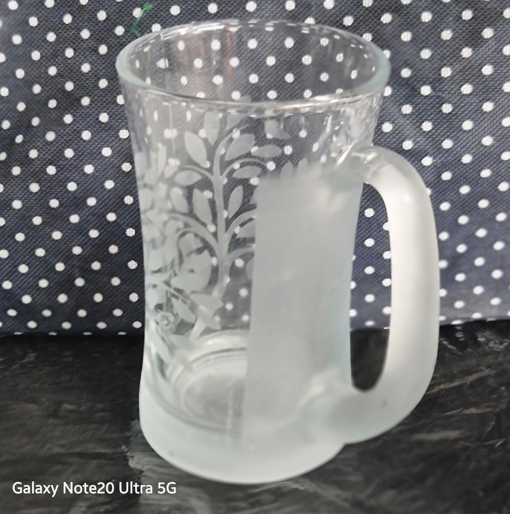 Picture of Glass mug printed design forestate new model clear 1 Pcs Clear Glass Juice/Drinking/water Mug- 305ml