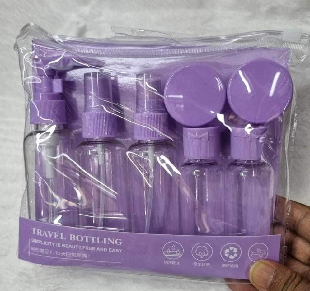 Picture of Travel Cosmetics Bottles Set Plastic Pressing Spray Bottle Super Cosmetics Packaging Travel Bottle Set 6Pcs/set Empty Bottles Travel kit Set
