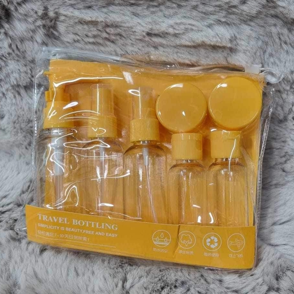 Picture of Travel Cosmetics Bottles Set Plastic Pressing Spray Bottle Super Cosmetics Packaging Travel Bottle Set 6Pcs/set Empty Bottles Travel kit Set