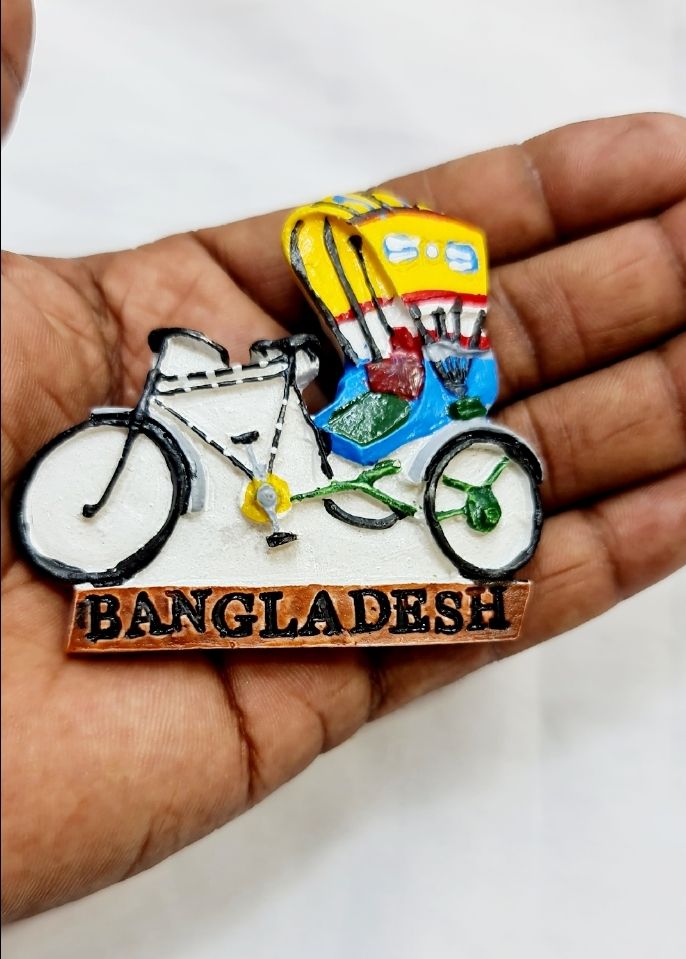 Picture of Bangladeshi Monogram Fridge Magnet Decorative Rickshaw Truck Bullock Cart Showpiece
