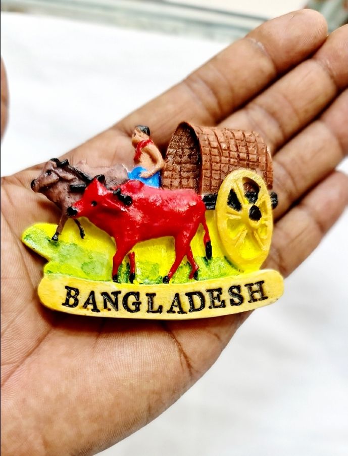 Picture of Bangladeshi Monogram Fridge Magnet Decorative Rickshaw Truck Bullock Cart Showpiece