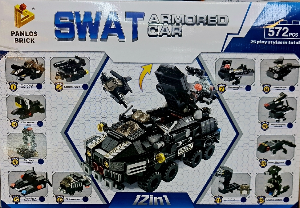 Picture of Lego Blocks Set of Police SWAT Firefighter Construction Cranel and Dinosaur Era Robot Mega City Building Brain Development Game for Kids
