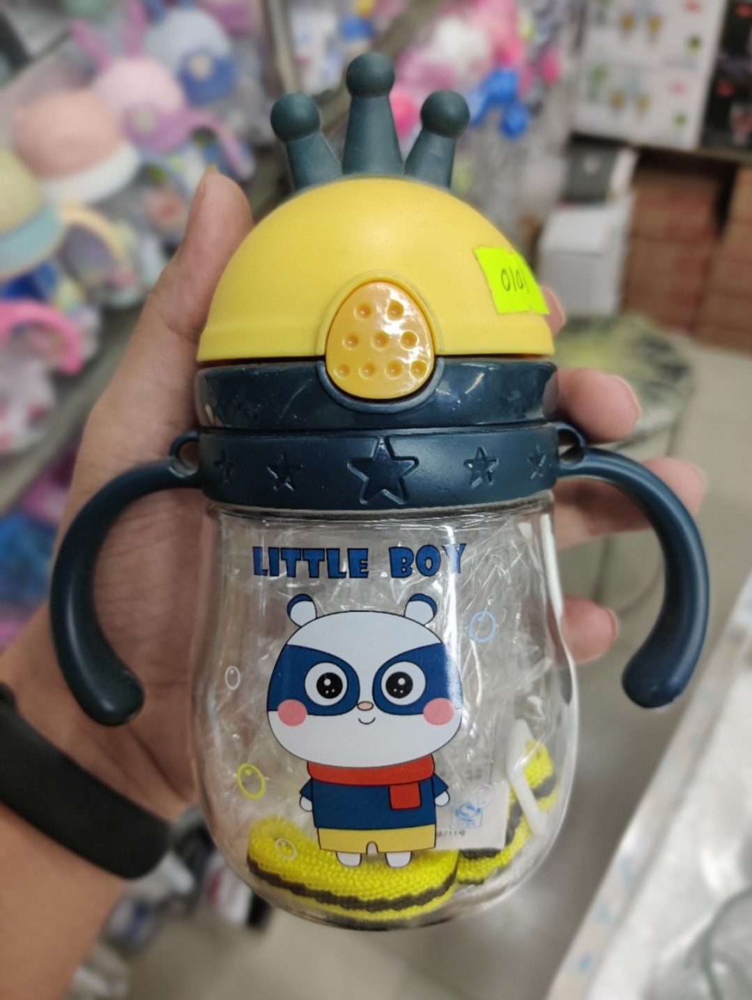 Picture of Alled Baby Drinking Cup, Sippy Cup Children from 6 Months Leak-proof Drinking Cup, Weighted Straw Drinking Cup Toddler with Handles Lanyard 300 ml