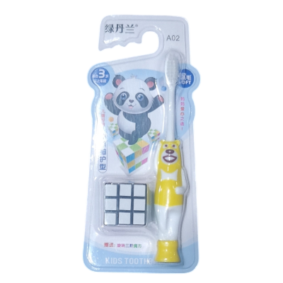 Picture of Kids Toothbrush with Ultra Soft Bristles and Cube Toy Colour may vary