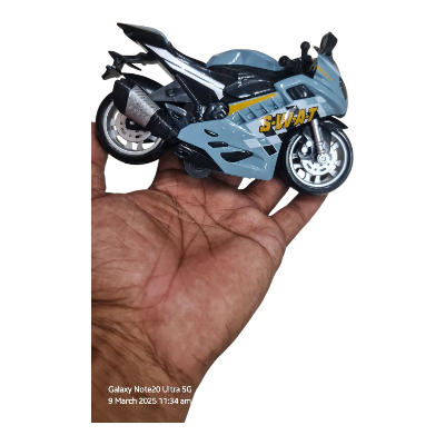Picture of Kids Motorcycle Model Lighting Sound Effects Children Motorbike Toy Hobbies Model Swat Motorcycle Rescue Bike Friction Powered Action Special Police Motorcycle Emergency Vehicle Model Toy with Light Music Simulation - Multicolor