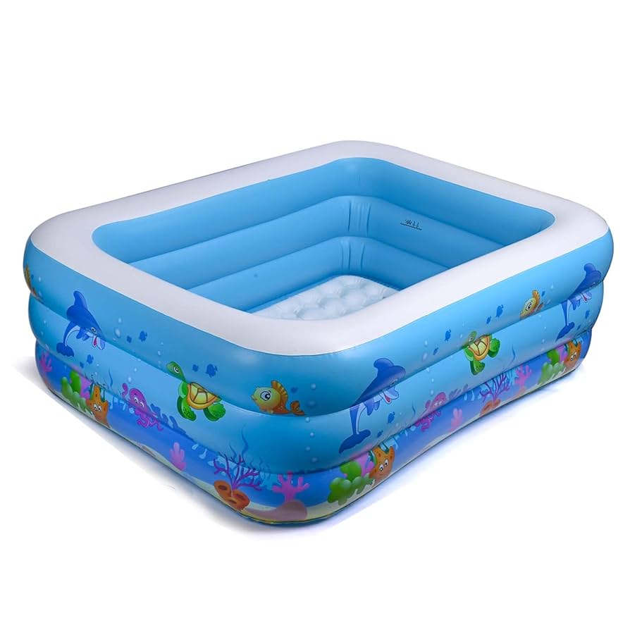 Picture of Kids Baby Children lInflatable Swimming Pool Bath Tub Length-130Cm