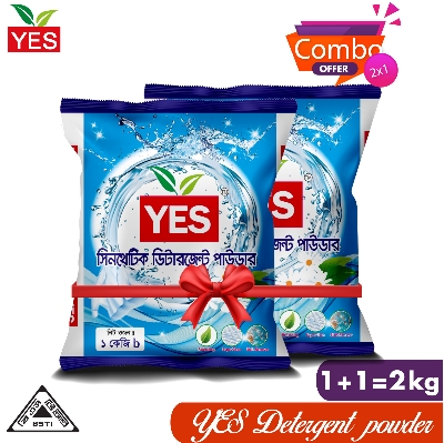Picture of Yes Synthetic Detergent Powder Lemon - 2kg. (Combo Pack)