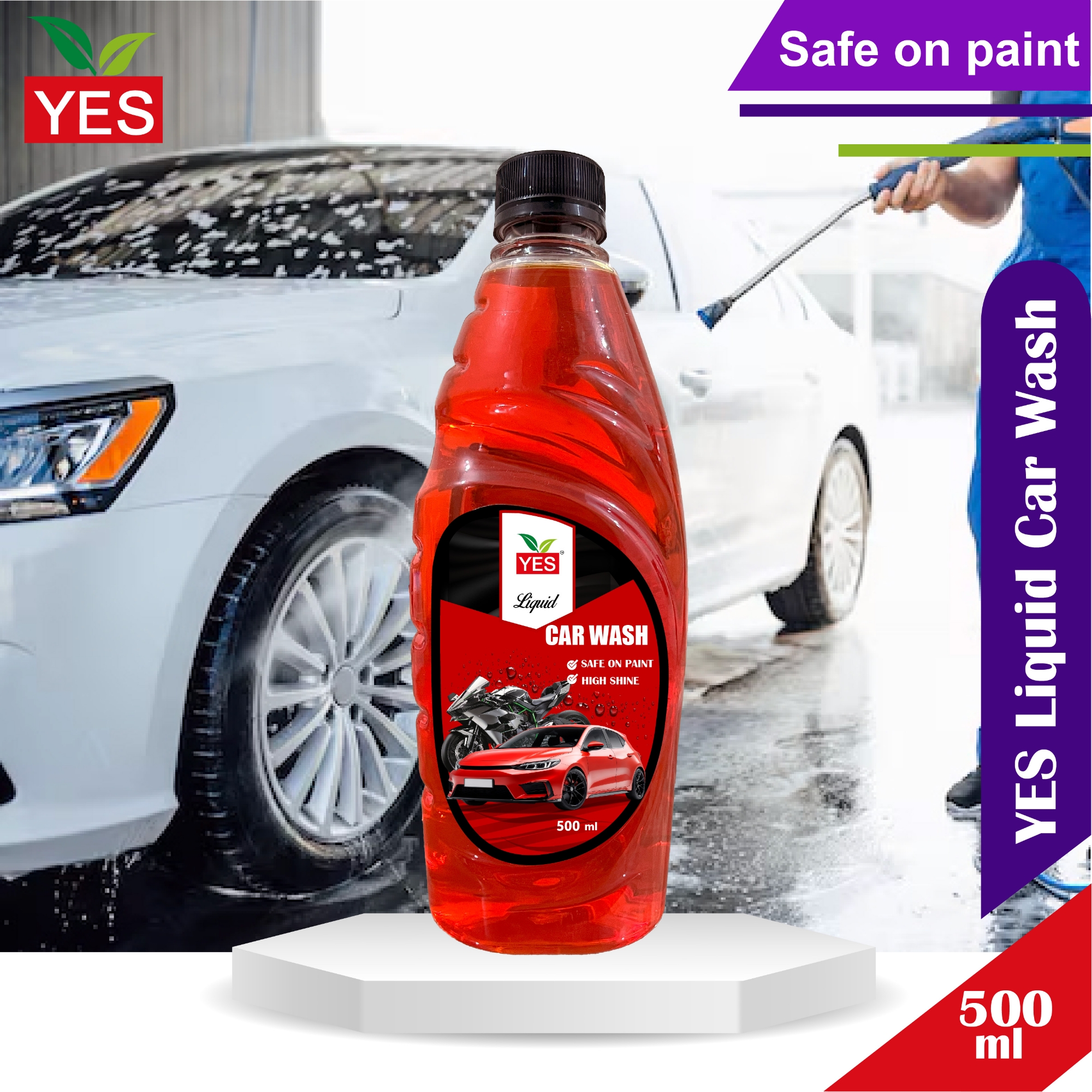 Picture of Yes Car wash Shampoo 500ml.