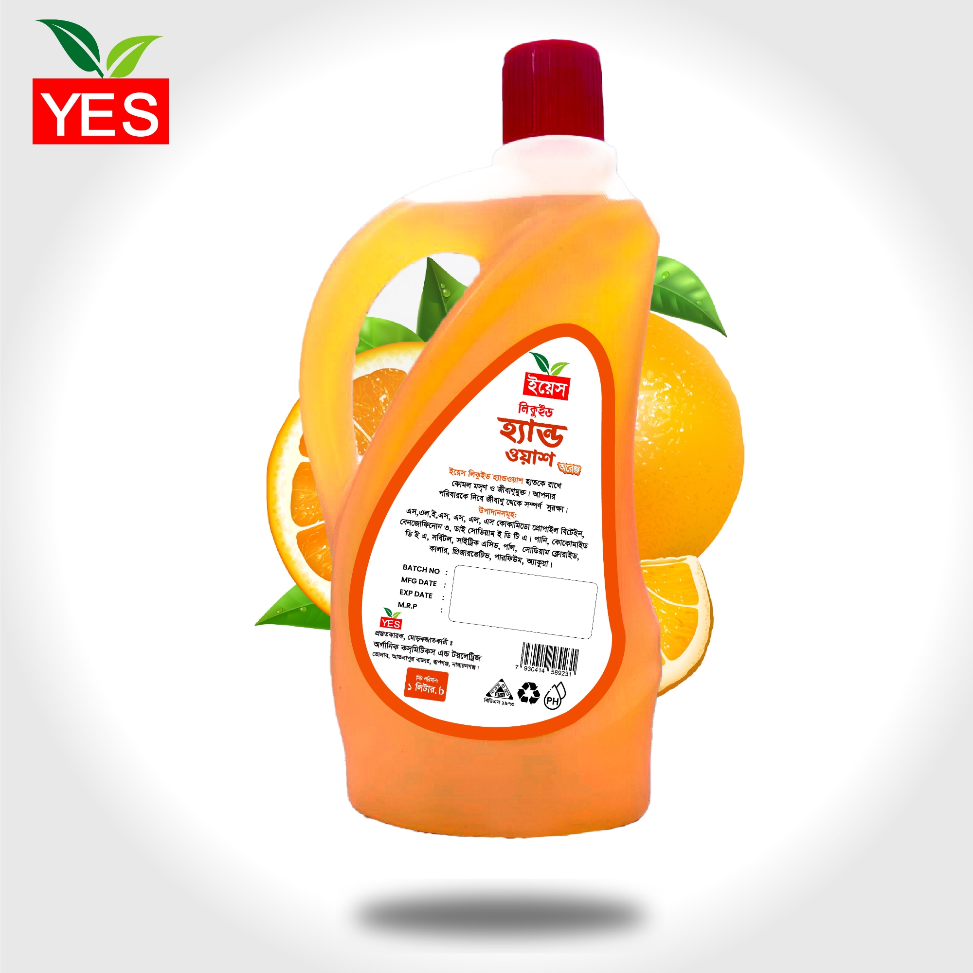 Picture of Yes Hand Wash Liquid Orange - 1Ltr.