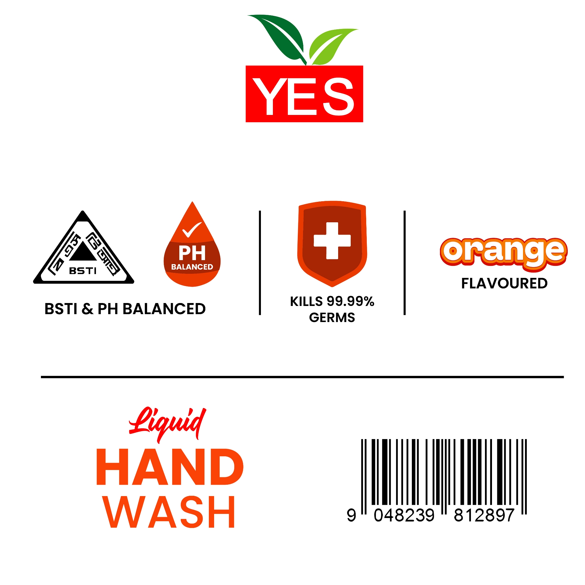 Picture of Yes Hand Wash Liquid Orange - 4.5Ltr.