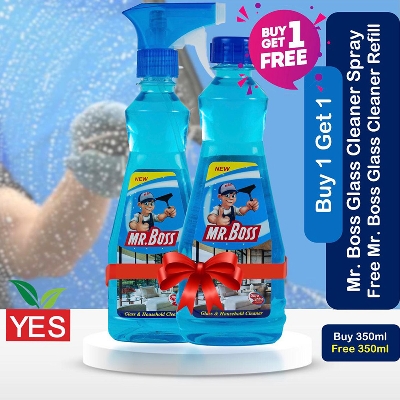 Picture of Mr Boss Glass Cleaner Spray - 350ml (Buy 1 Get 1 Refill 350ml Free)