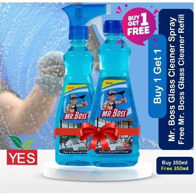 Picture of Mr Boss Glass Cleaner Spray - 350ml (Buy 1 Get 1 Refill 350ml Free)