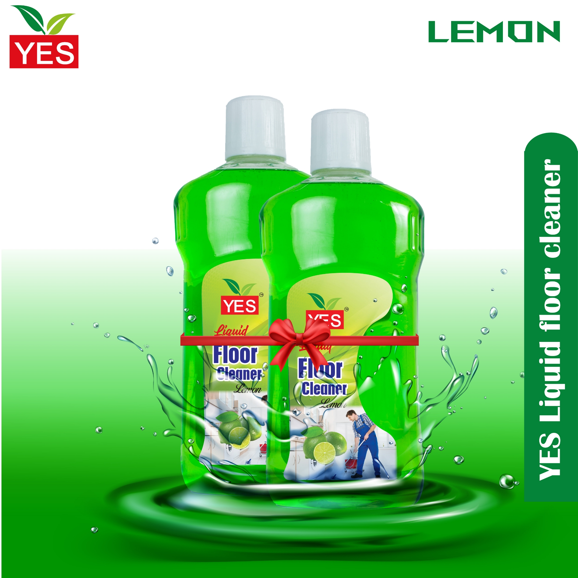 Picture of Yes Floor Cleaner Lemon Liquid Combo Pack - 2Ltr.