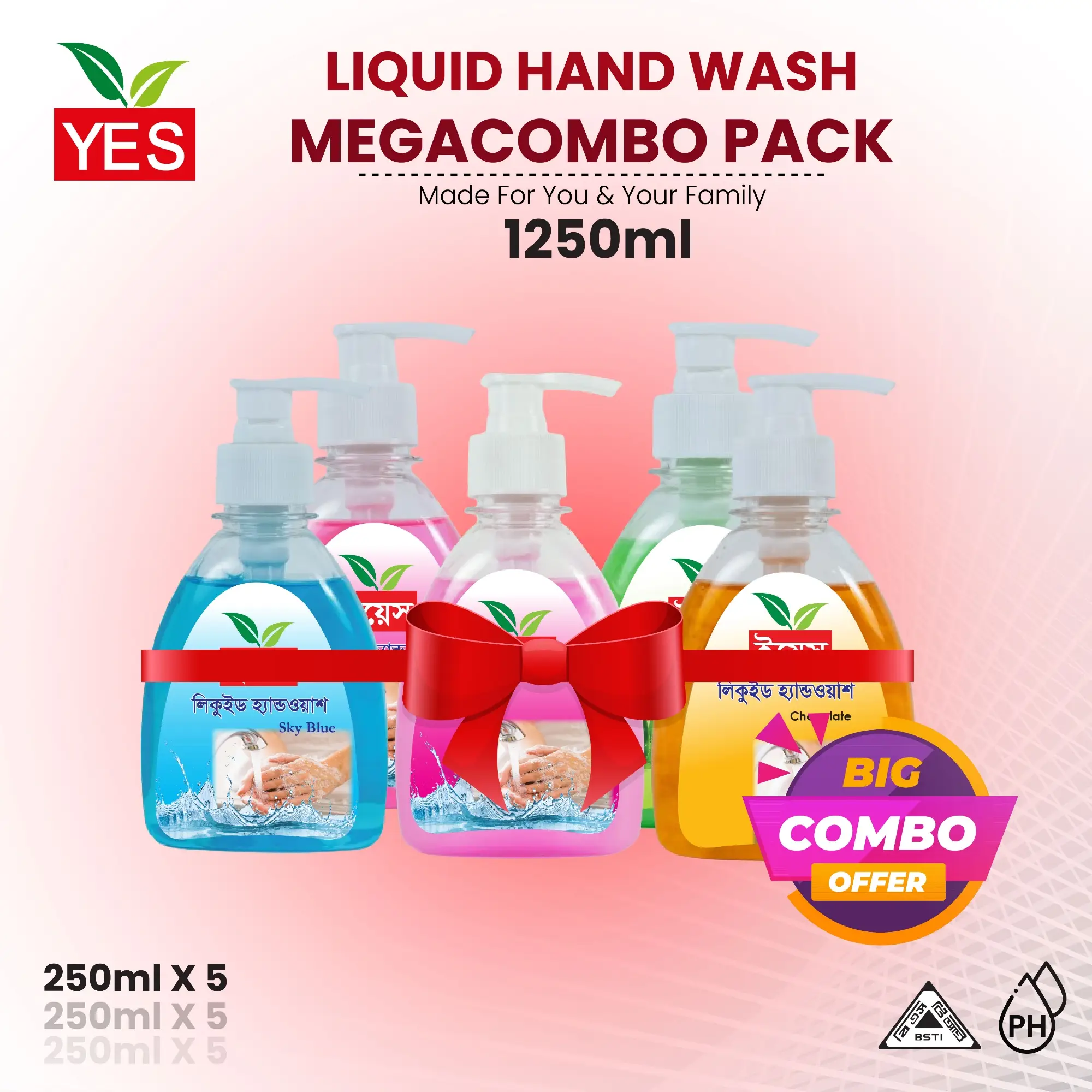 Picture of Yes Hand Wash Liquid 5 in 1 Combo With Pump