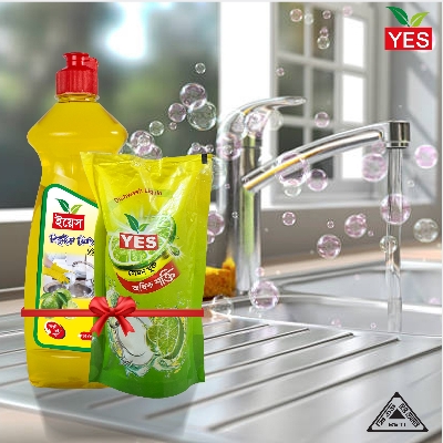 Picture of Yes Dish wash Liquid Lemon- 500ml + Free 250ml Dish wash Refill Pack