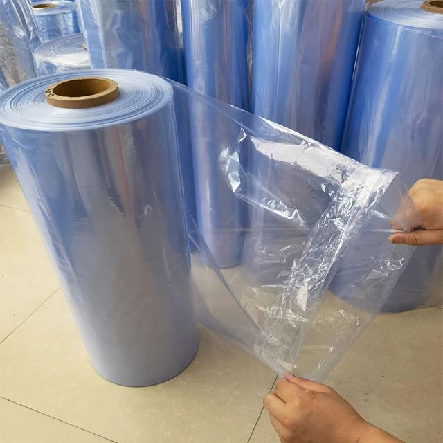 Picture of 1Kg 0.05mm PVC Heat Shrinkable Tubing Transparent Film Plastic PVC Hot Shrink Film Packaging Tube Package Plastic Supplies Sheet