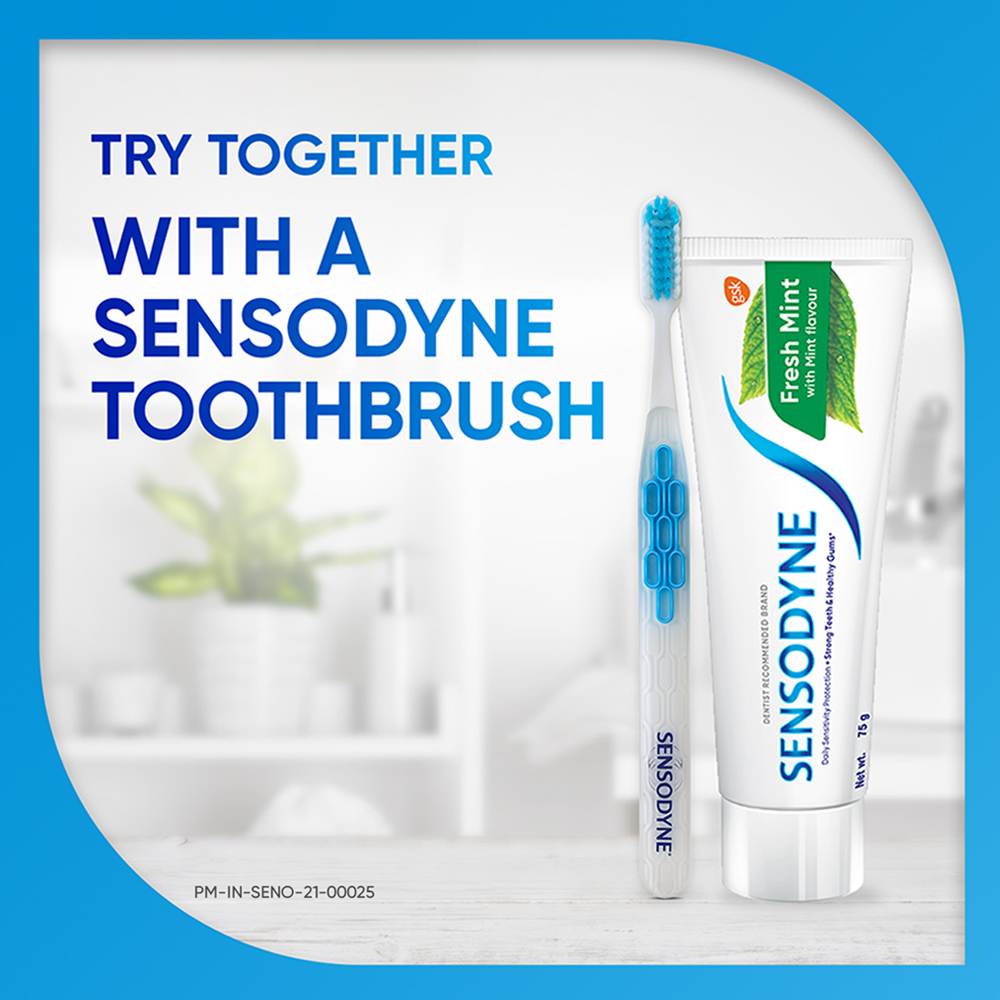 Buy Sensodyne Toothpaste Freshmint 150gm keeps mouth fresh & clean with 24/7 sensitivity protection at best price in Bangladesh 
