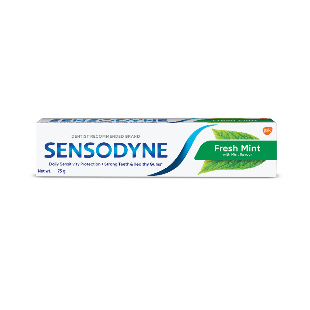 Buy Sensodyne Toothpaste Freshmint 75gm keeps mouth fresh & clean with 24/7 sensitivity protection at best price in Bangladesh 