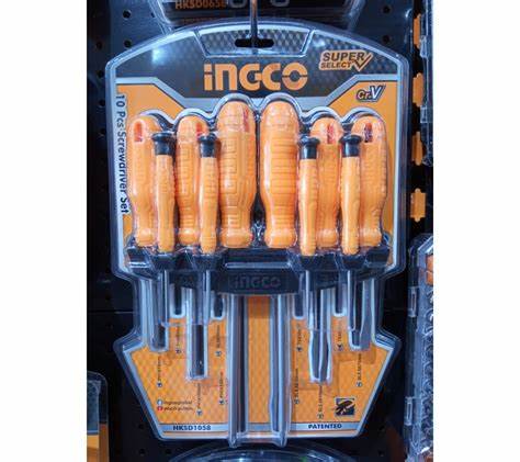 Picture of 10pcs SCREWDRIVER & PRECISION SCREWDRIVER SET INGCO HKSD1058