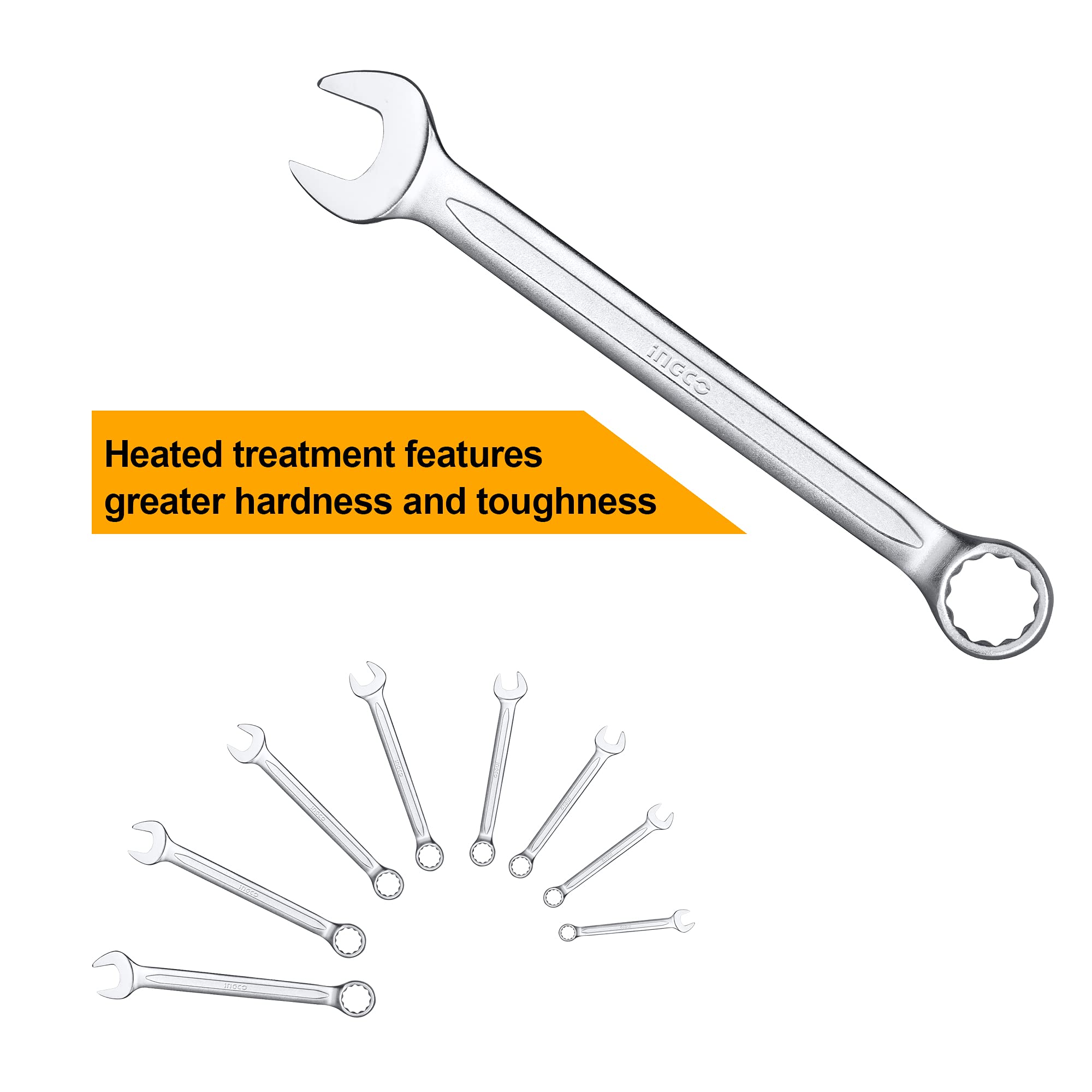 Picture of COMBINATION SPANNER SET -  8 pcs Ingco  HKSPA1088