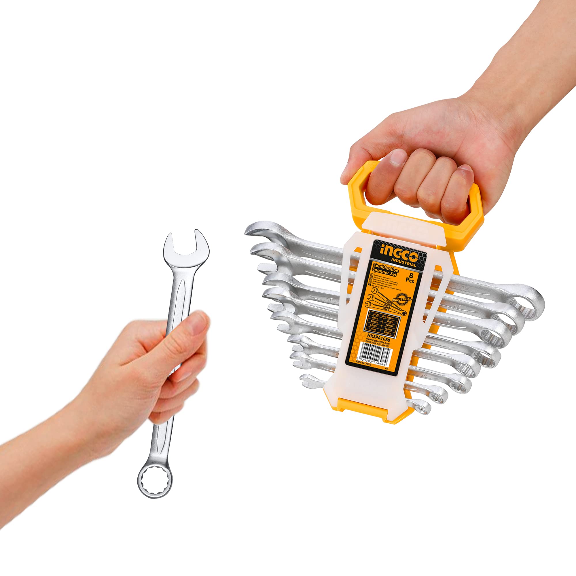 Picture of COMBINATION SPANNER SET -  8 pcs Ingco  HKSPA1088