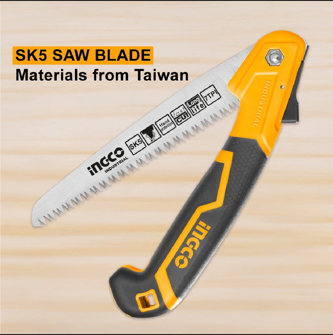 Picture of INGCO 7 Inch Folding Saw with Triple Teeth and Hand Protection Function HFSW1808