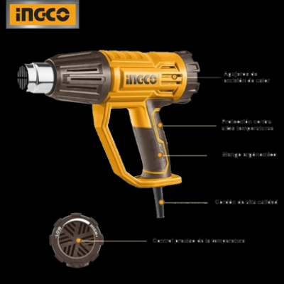 Picture of INGCO 2000W Upgraded Corded Heat Gun with 3 Temperature Levels HG200047