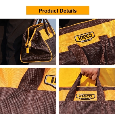 Picture of INGCO 13" Tool Bag Organizer with Wide Mouth Water-proof Multi-use Tool Tote Bag HTBG281328