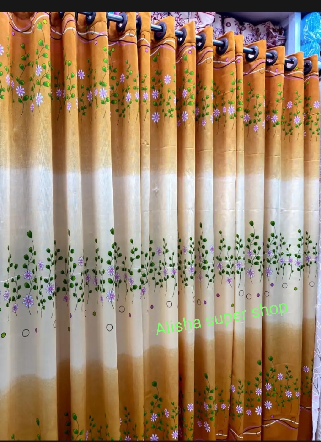 Picture of New Indian design curtain for home decoration (5kuci 7fit by 4 fit)