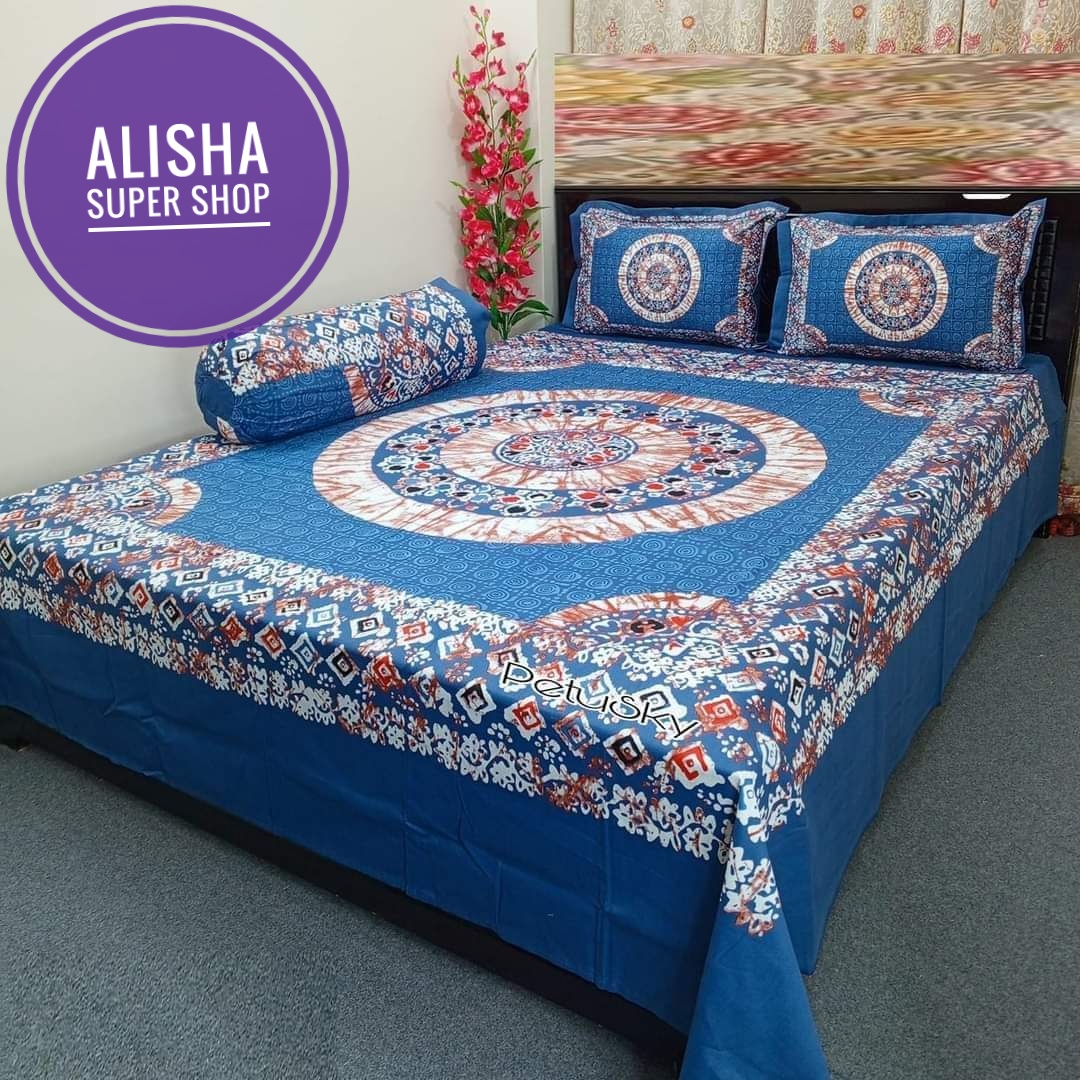 Picture of new premium quality bed sheets and matching 2 pillow cover