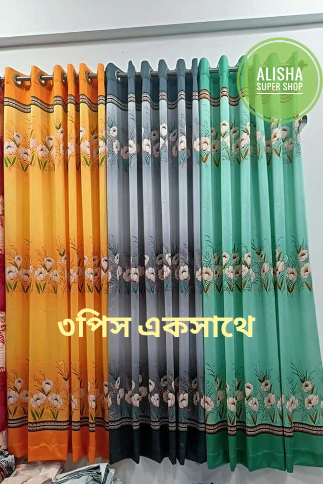 Picture of From Alisa super shop new premium design curtain door and window (5 kuci 84×48 inchi) 3 pice together