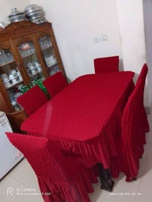 Picture of New unique design  fashionble  regular sizeTurkey elastic matchings  6 chair &1 dining table cover 