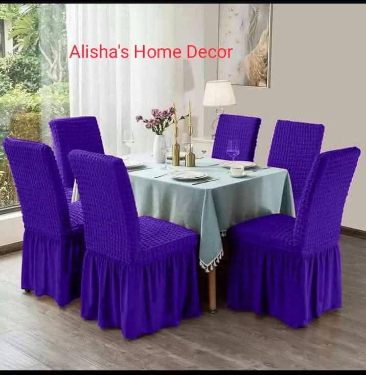Picture of new premium quality turkey fabric elastic Chair cover(6piece Chair Cover set)