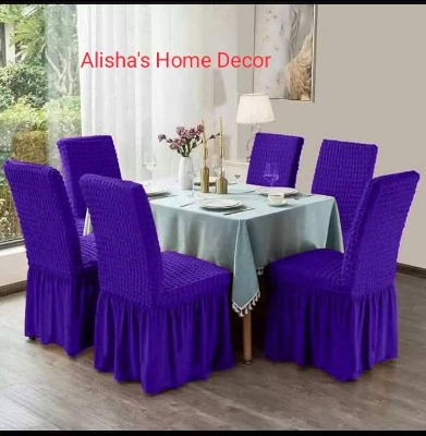 Picture of new premium quality turkey fabric elastic Chair cover(6piece Chair Cover set)