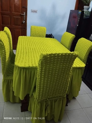 Picture of New unique design  fashionble  regular sizeTurkey elastic matchings  6 chair &1 dining table cover
