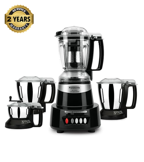 Buy Panasonic 1500W Max (9-in-1) Heavy Duty Mixer Grinder, 4 Jars, 360 Degree Rotating Pusher , SS-304 Hardened Blade, Double Safety Locking System (MX-AV425) Black at Best Price In Bangladesh