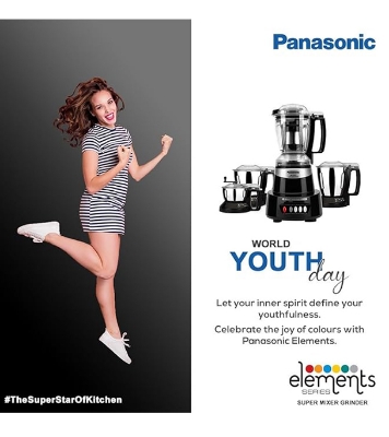 Buy Panasonic 1500W Max (9-in-1) Heavy Duty Mixer Grinder, 4 Jars, 360 Degree Rotating Pusher , SS-304 Hardened Blade, Double Safety Locking System (MX-AV425) Black at Best Price In Bangladesh