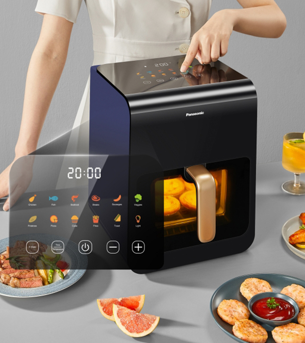 Buy Panasonic Air Fryer 1450W 6 Liter, Gentle Steam, Dual Core Thermal System, LED Touch Screen, 11 Smart Presets for Easy Operation (NF-CC600) at Best Price In Bangladesh