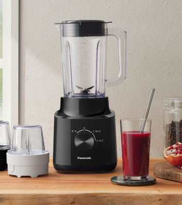 Buy Panasonic 450W blender, Curved Stainless Steel blade, Smooth Blending, 1.45L Jug, 2 Dry mill for Grinding, safety lock (MX-CP3121) at Best Price In Bangladesh