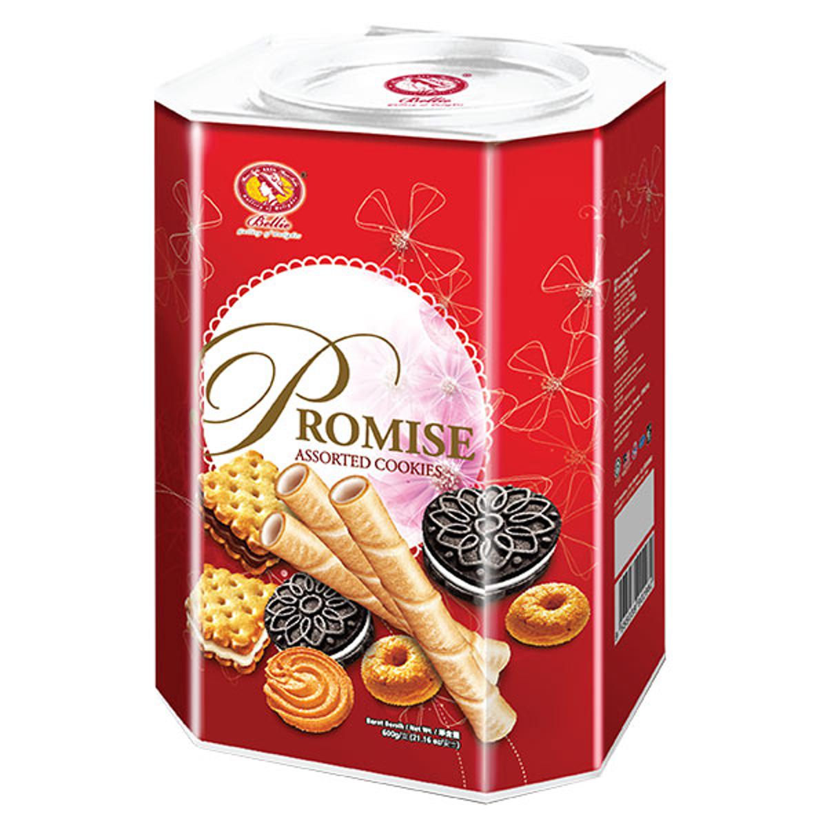 Picture of Bellie Promise Assorted Cookies Tin 600gm